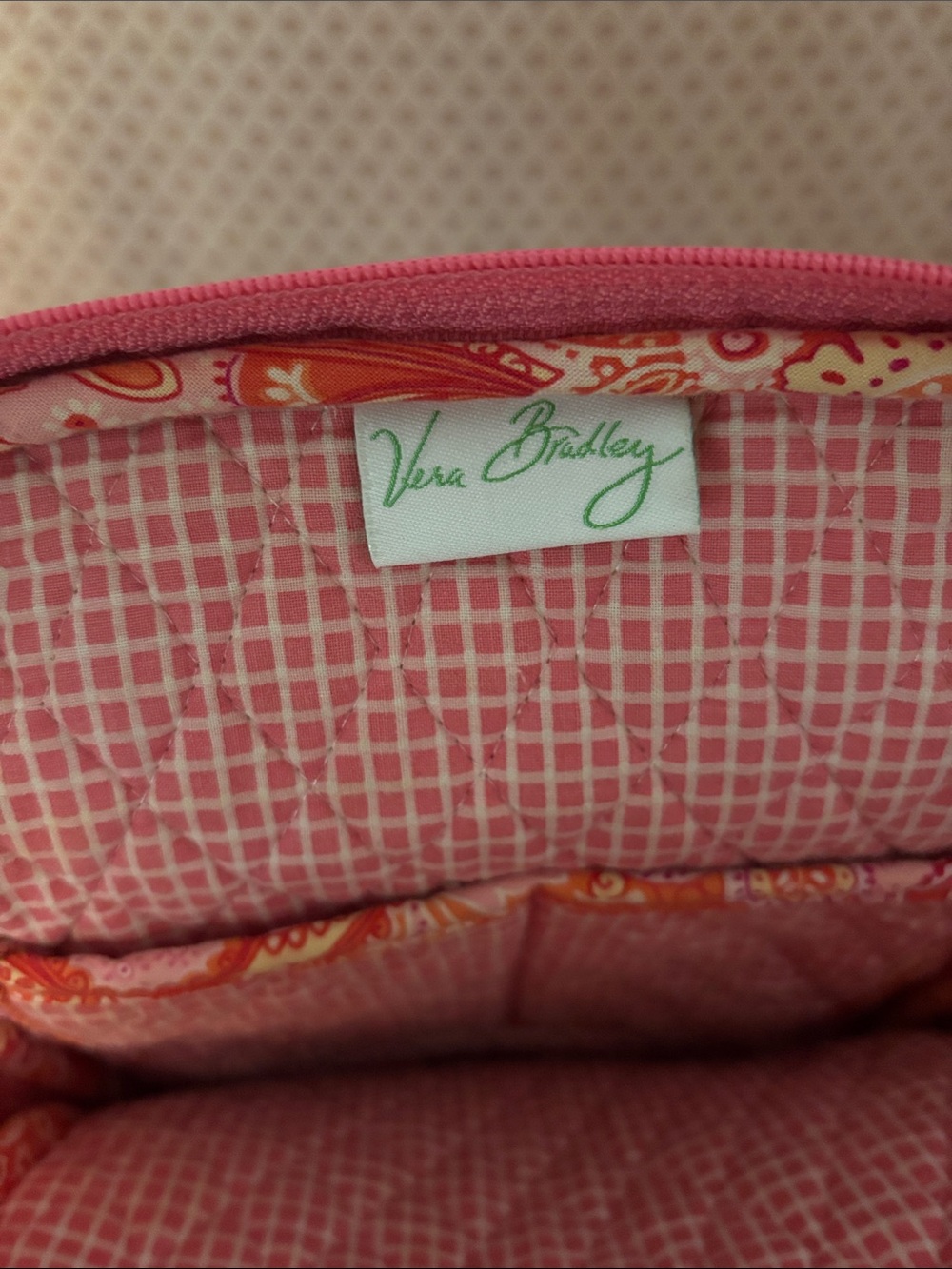 Vera Bradley Pink and Orange Paisley Backpack - Picture 3 of 4